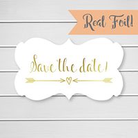 36- Save The Date Wedding Envelope Seals (#366-Gold-F)