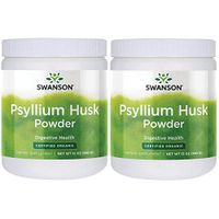 Swanson Certified Organic Psyllium Husk Powder 12 Ounce (340 g) Pwdr (2 Pack)