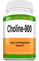 1 Pack Choline Bitartrate 900mg Per Serving 90 Capsules KRK Supplements