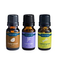 Airomé Rest & Relax Gift Set, Set of Three 10 ml Therapeutic Grade Essential Oils | Lavender, Cedarwood, Lemongrass