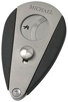 Personalized Xi3 Rubberized Black Cigar Cutter with Free Laser Engraving