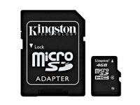 Kingston 8GB Class 4 MicroSDHC Card Flash Memory with SD Adapter SDC4/8GB