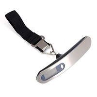Shentesel 50Kg/10g Mini Digital Electronic Scale Luggage Hanging Weight Balance - Silver+Black