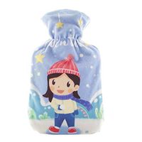 500ML Small Washable Rectangular Hot Water Bottle with Cover - B01