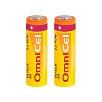 OmniCel ER14505 3.6V 2400mAh AA Lithium Button Top Battery 2 Pack
