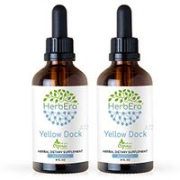 Yellow Dock A120 (2pcs) Alcohol Herbal Extract Tincture, Super-Concentrated Organic Yellow Dock (Rumex Crispus) Dried Root (2x4 fl oz)