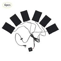 keruite 6-in-1 Electric Heated Pad with USB,3 Gear Adjustable Washable Thermal Heat Pad for Jacket Vest