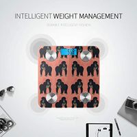 LYAOE Bluetooth Body Fat Scale Gorilla Pattern Smart Wireless Scale with LCD Display Measuring Body Weight Bmi and Health Digital Scale
