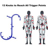 Mxl-Fitness New Thera Cane Back Hook Massager Neck Self Muscle Pressure Stick Tools Manuel Trigger Point Massage (Color : Blue)