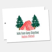 Personalized Kid's Away At Camp Notecard Set - Set of 10 Notecards for Kids (NC177)