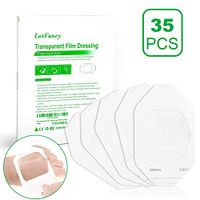 35PCS Waterproof Transparent Film Dressing 2 3/8" x 2 3/4", Sterile, Wound Cover Bandage Tape, Adhesive First Aid Bandage Pads Fits for Post-Surgical, Medical Appliance, Scrap Care