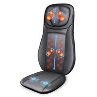 Snailax shiatsu Neck & Back Massager with Heat, Full Back Kneading Shiatsu or Rolling Massage, Massage Chair pad with Height Adjustment, Relieve Muscle Pain for Back Shoulder and Neck SL-233