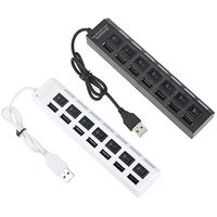 7 port usb hub | Expand your computer's connectivity with this 7-port USB hub with ON / OFF switch and LED