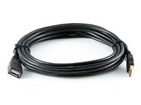 USB 2.0 A Male to A Female Extension 28/24AWG Cable - (Gold Plated) - 15ft