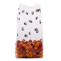 50 Animal Dog Cat PAW PRINT Gusset Cello Bag Favor Gift 3.5 x 7.5"