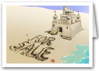 Sand Castle Home for Sale Note Card - 10 Boxed Cards & Envelopes