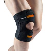 Knee Support Breathable Adjustable Knee Brace for Meniscus Tear, Arthritis, ACL, MCL, LCL, PCL, Recovery and Sports (Black/Orange, X-Large(11.42"-21.26"))