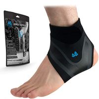 BLUE PINE Ankle Support Adjustable Lightweight Ankle Brace Breathable Material Ankle Sleeve for Men and Women (Pair, Large)