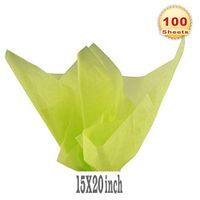 PMLAND Premium Quality Gift Wrap Tissue Paper - Bright Green - 15 Inches X 20 Inches 100 Sheets