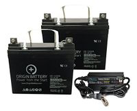 12V 35AH Wheelchair AGM U1 Battery and Charger Replacement Kit