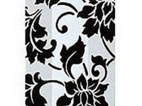 Small Black"Floral Brocade" Damask Print 7x2x3" Cello Treat Food Snack Bags (25 ct)