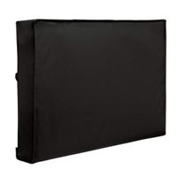 Outdoor TV Cover for 55-58Inches with Bottom Cover Weatherproof and Dust-proof Material with Free Microfiber Cloth Protect Your TV Now (Black)