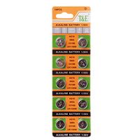 Sixsons 10PCS Button Cell Battery AG10 Battery 1.5V Round Coin Cell Battery For Watch Clocks Controllers Toys SR54 389 189 LR1130 SR1130 Lithium Battery High Energy Density Household Battery