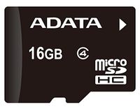 ADATA 16GB microSDHC Class 4 Memory Card with Adaptor (AUSDH16GCL4-RA1)