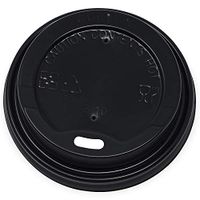 Simply Deliver Travel Lid for 8 oz Paper Hot Cup, Black PS, 500-Count