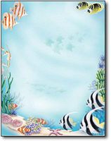 Sea Life Tropical Stationery Letterhead Paper - 80 Sheets