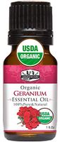 1 fl. Oz / 30 ml Organic Geranium Essential Oil, USDA Certified Organic Geranium Essential Oil, 100% Pure, Natural Geranium Essential Oil