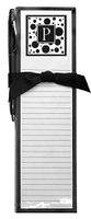 "Monogram P" Magnetic List Pad & Pen Gift Set, Blanc Noir Series