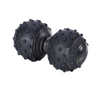ROSENICE Peanut Balls Double Lacrosse Massage Ball Silicone Massage Ball for Relieving Muscle Pain and Body Tension (Black)