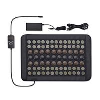 UTK Far Infrared Heating Pad 23"x16.5" Mat Dense 52 Jade and 30 Tourmaline Stones Matrix for Back Neck Knee Leg Hip Cramps Pain Adjustable Temp 103-159°F Powered by 24V DC EMF Free
