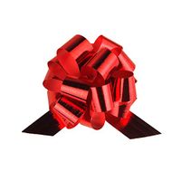 Metallic Pull Bows for Gift-Wrapping, 2-Piece (Small, Red)