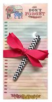 Colorful Elephant Magnetic Refrigerator List Pad with Matching Pen