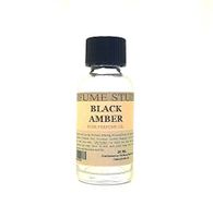 Black Amber Perfume Oil for Perfume Making, Personal Body Oil, Soap, Candle Making & Incense; Splash-On Clear Glass Bottle. Premium Quality Undiluted & Alcohol Free (1oz, Black Amber Fragrance Oil)