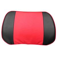 Yolu Lumbar Support Cushion Memory Foam Lumbar Support Pillow Leather Car Back Cushion for Lower Back Pain Relief Universal Chair and Car Seat Cushion - Red