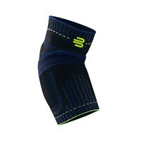 Bauerfeind Sports Elbow Support - Breathable Compression Elbow Brace - Contoured Pads for Inner and Outer Elbow Protection Against Joint Pressure - Air Knit Fabric Washable & Durable (Black, Medium)