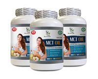 Weight Loss for Men Belly Fat - MCT Oil 3600 MG - Medium Chain TRIGLYCERIDES - 100% Pure - mct Oil Brain and Body Full - 3 Bottles 450 Softgels