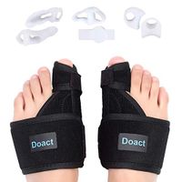 DOACT Bunion Correctors Day and Night Splint Kit, Hallux Valgus Orthopedic Toe Straightener Corrector with 6pcs Soft Gel Toe Separators in Shoes, for Men and Women Pain Relief L