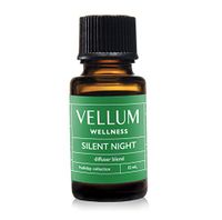 Vellum Wellness Silent Night Holiday Diffuser Blend Organic Vegan 15mL - Smells like a Snowy, Winter Forest, Brings Peace to the Home, Blend of Woody, Herbaceous Essential Oils, Premium
