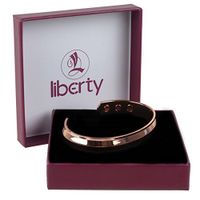 Bevelled 6 Magnet Copper Liberty Health Bracelet - Extra Large