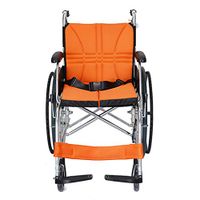ChenCheng Wheelchair Titanium Frame Foldable Light and Easy to Carry Elderly Travel Medical Supplies (Color : A)