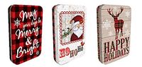 Christmas Tin Gift Card Holders - SET of 3