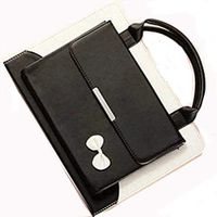Boens iPad Air Case, Premium Leather Cute Handbag Cover Stand Multi Angle Viewing Handle Women Protective Lovely Cover iPad 9.7 inch(Black)