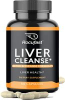 Rocufast Liver Cleanse Detox Supplement for Liver Health Support - Natural Liver Repair Formula with 23 Herbs: Milk Thistle Extract, Turmeric, Berberine, Artichoke, Zinc, Beet Root Ginger & More 60ct