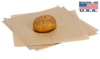 200 Pack Food Basket Liner BBQ Basket Liner Wax Coated Deli Wrap Sandwich Wrap (15" x 15", Natural Kraft)