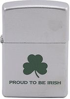 Zippo Personalized Message Engraved Customized Gift for Him for Her Proud to Be Irish Indoor Outdoor Windproof Lighter