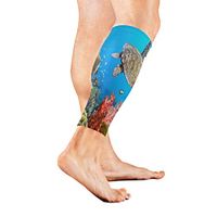 Stretch Sport Calf Sleeve Colorful Coral Reef Fish Sea Turtle Protective Guard for Men Women - Best Footless Compression Socks for Shin Splints, Running,Basketball Football (1 Pair)